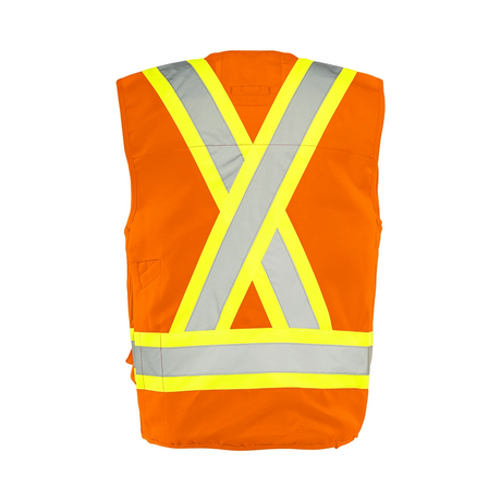 Hi-Vis Deluxe Surveyor's Vest by Ground Force - Style TV20