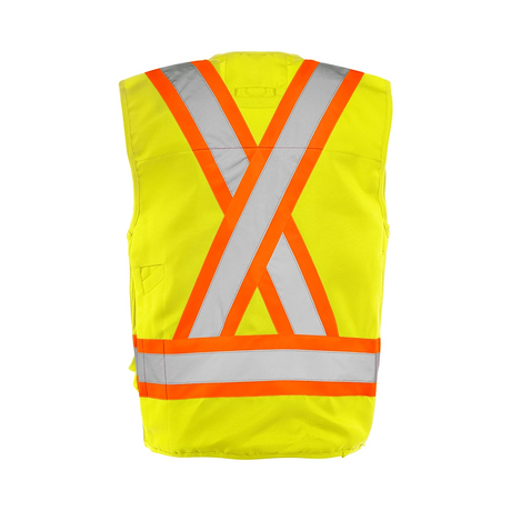 Hi-Vis Deluxe Surveyor's Vest by Ground Force - Style TV20