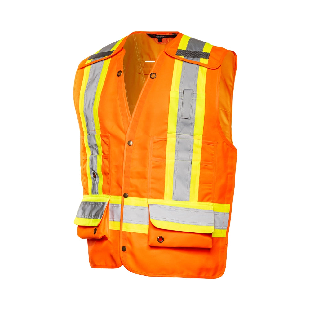 5 Pt. Tearaway Deluxe Surveyor Vest By Ground Force - TV25