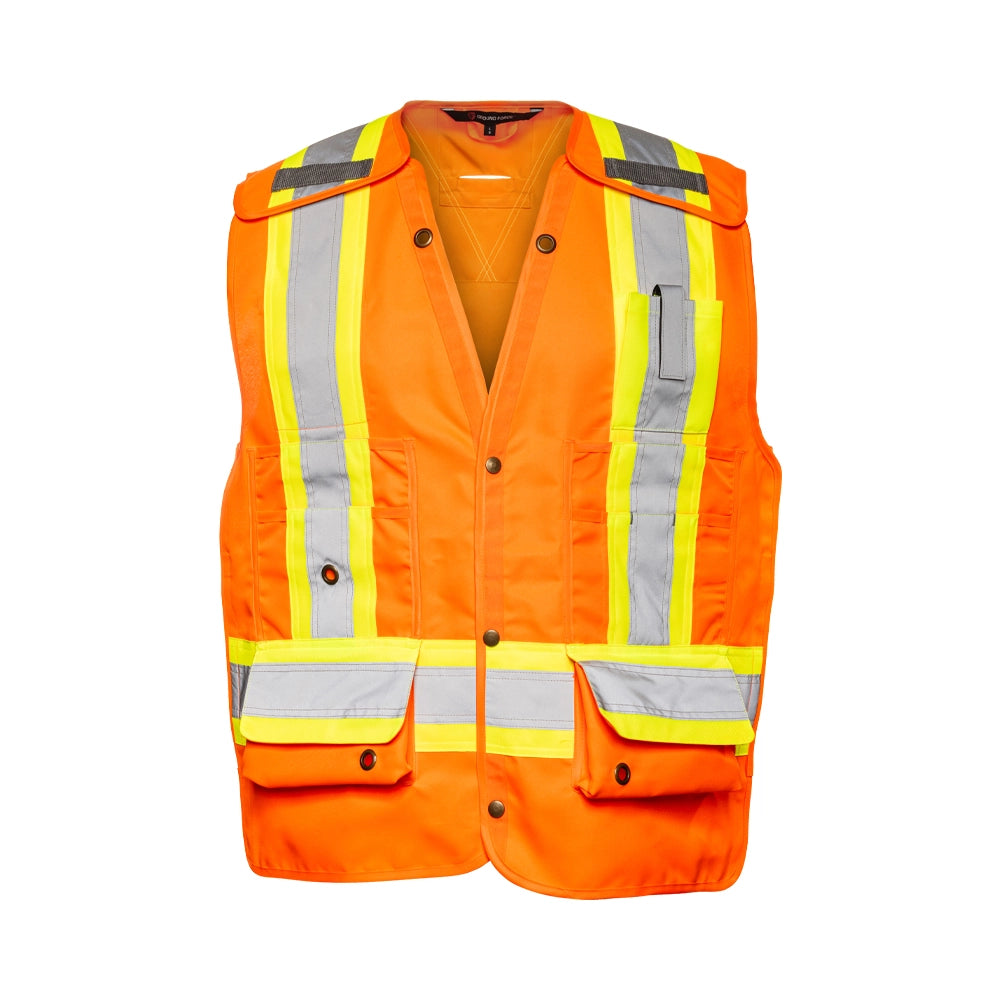 5 Pt. Tearaway Deluxe Surveyor Vest By Ground Force - TV25