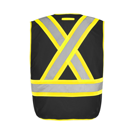 Hi-Vis Universal 5 Pt. Tear-Away Solid Traffic Vest by Ground Force - Style TV2
