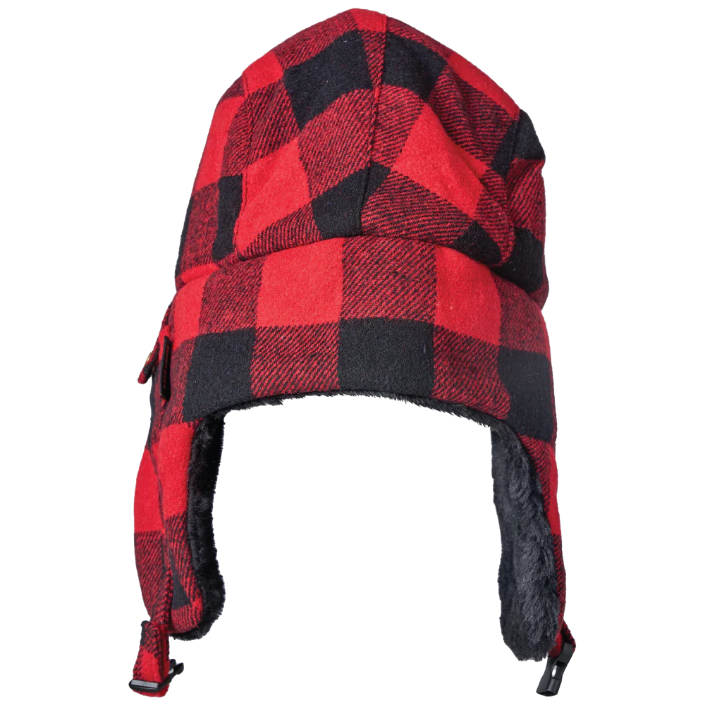 Buffalo Check Aviator Hat by Tough Duck -  WA67
