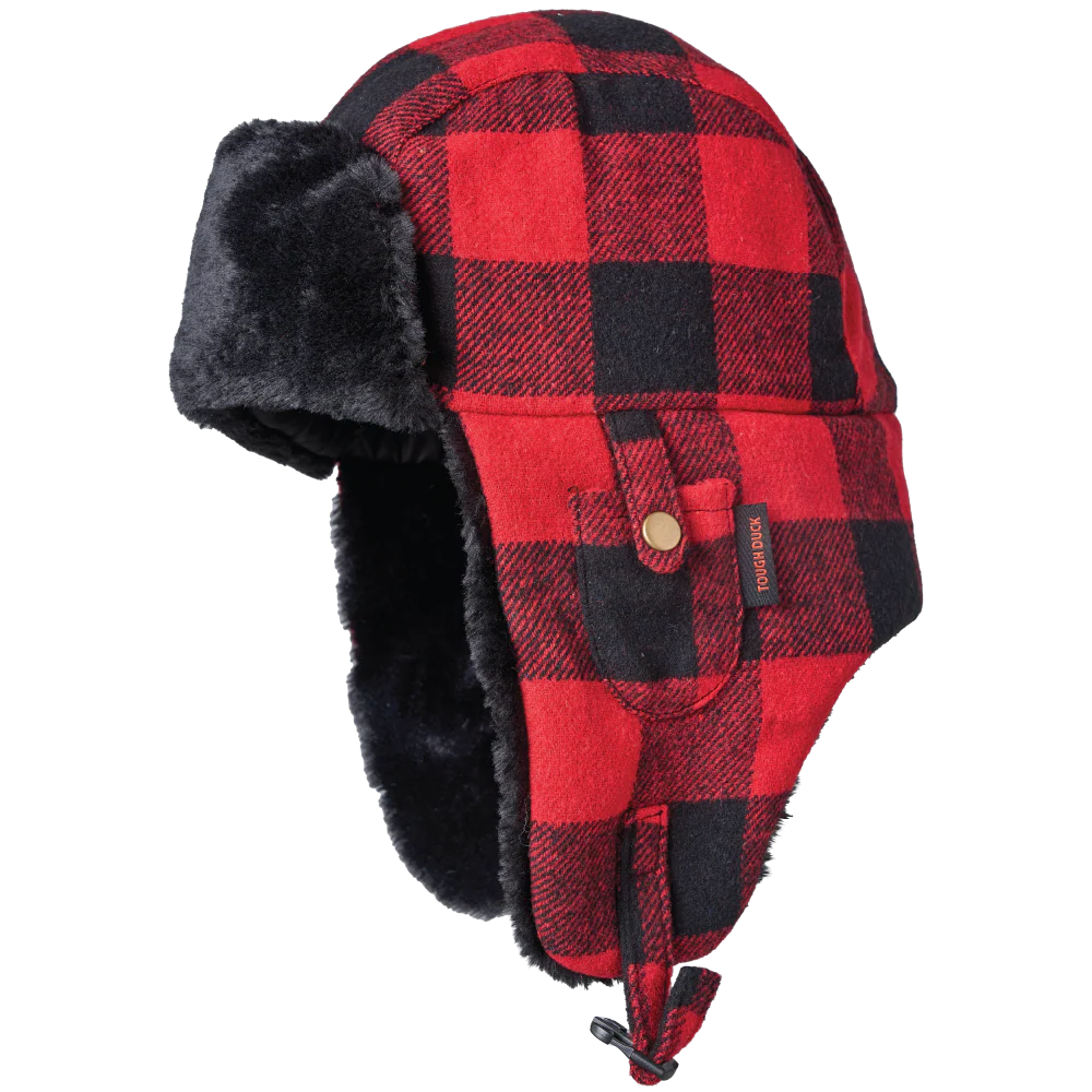 Buffalo Check Aviator Hat by Tough Duck -  WA67