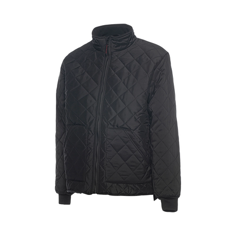 Black Quilted Freezer Jacket by Ground Force - Style WJ1