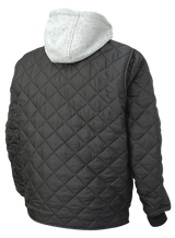 Black Quilted Hooded Freezer Jacket by Tough Duck - Style WJ26