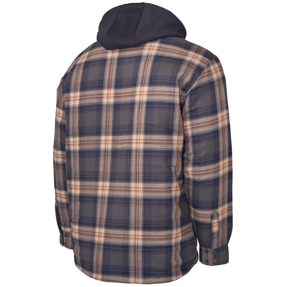 Quilt Lined Hooded Flannel Jac-Shirt by Tough Duck - Style WS06