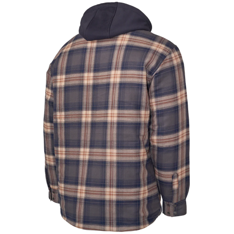 Quilt Lined Hooded Flannel Jac-Shirt by Tough Duck - Style WS06