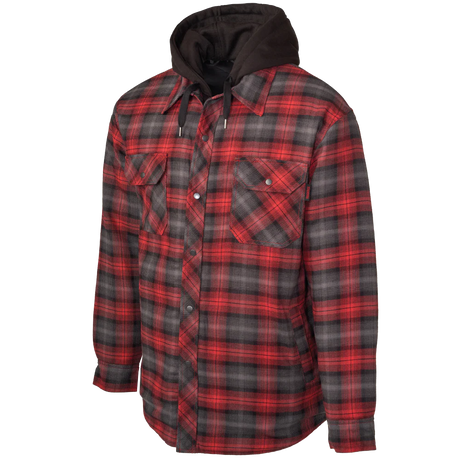 Quilt Lined Hooded Flannel Jac-Shirt by Tough Duck - Style WS06