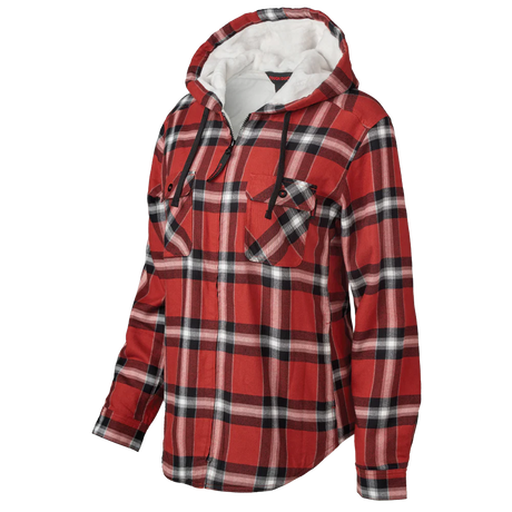Women’s Plush Pile-Lined Hooded Flannel by Tough Duck - Style WS12