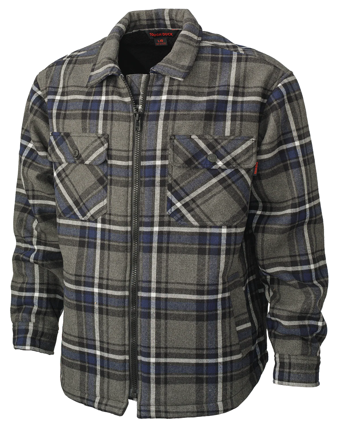 Sherpa Bonded Flannel Jac-Shirt by Tough Duck - Style WS15