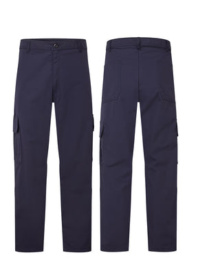 APN611 navy cargo pants, front and rear