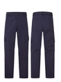 APN611 navy cargo pants, front and rear