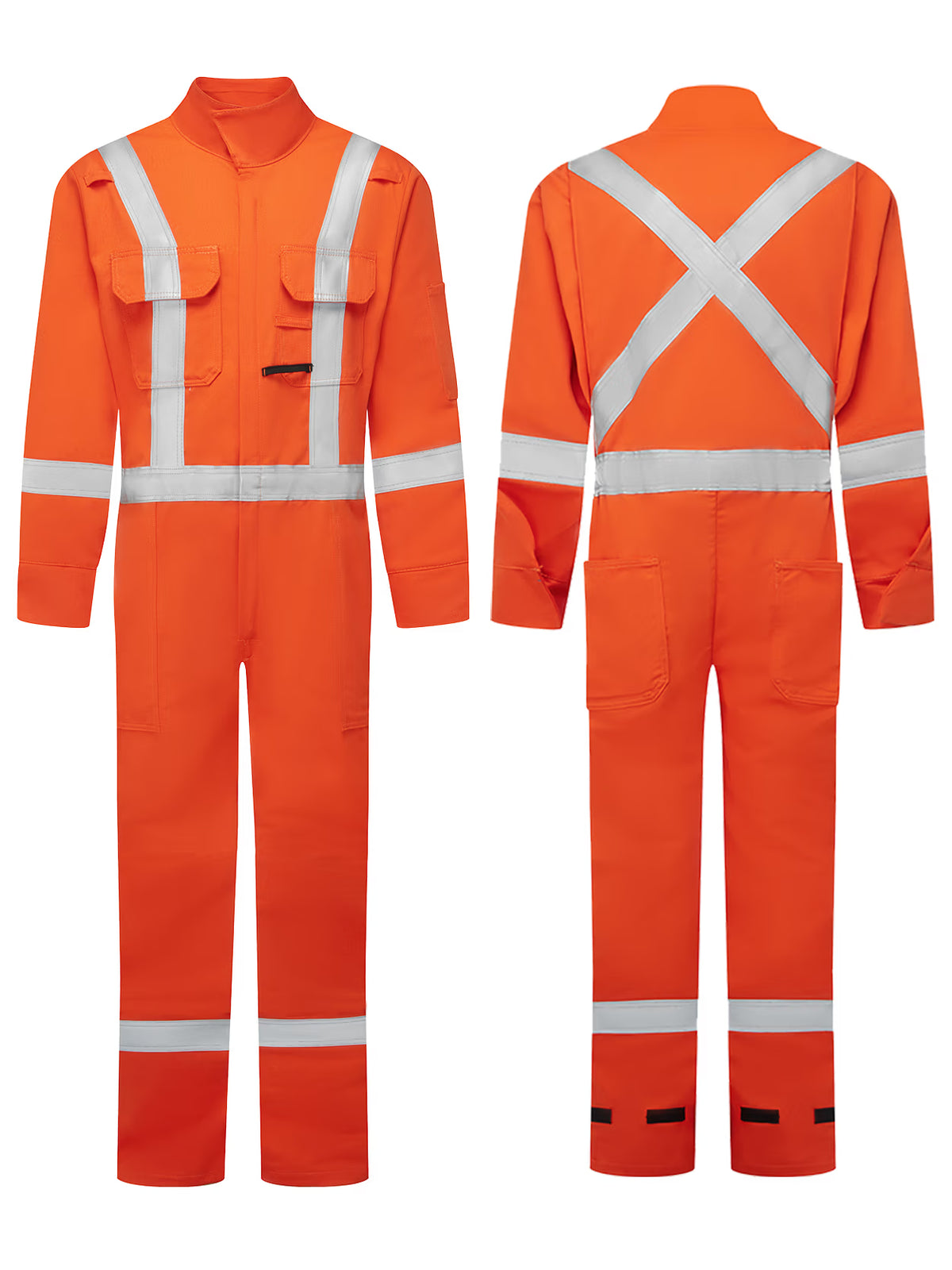 Avenger Style 409 orange hi-vis flame-resistant coveralls