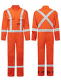 Avenger Style 409 orange hi-vis flame-resistant coveralls