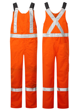 Avenger Style 422 orange hi-vis flame-resistant bib pants