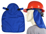 DH Cooling Hard Hat Liner & Neck Shade – NS – Blue – O/S by IFR Workwear - DHPB184