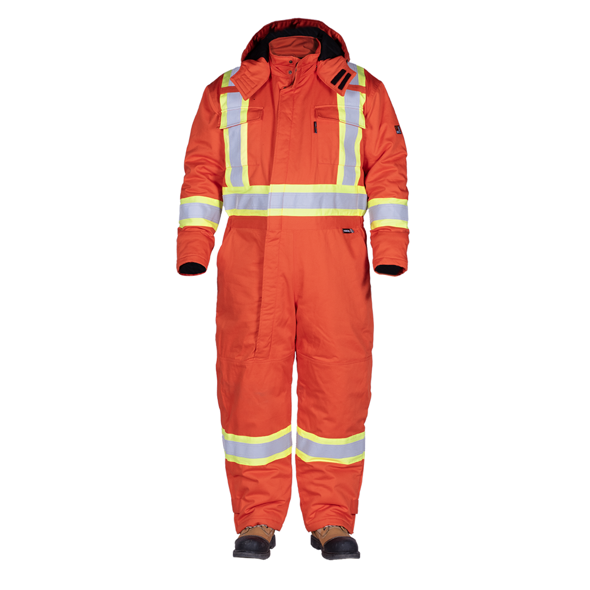 Orange Hi-Vis Fire Resistant Winter Coverall by Horizon FR - Style 116609MH