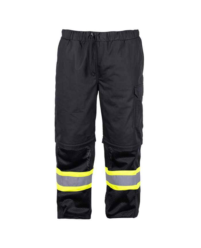Black Hi-Vis Airflow Pants with Removable Legs by Terra Workwear - Style 116628