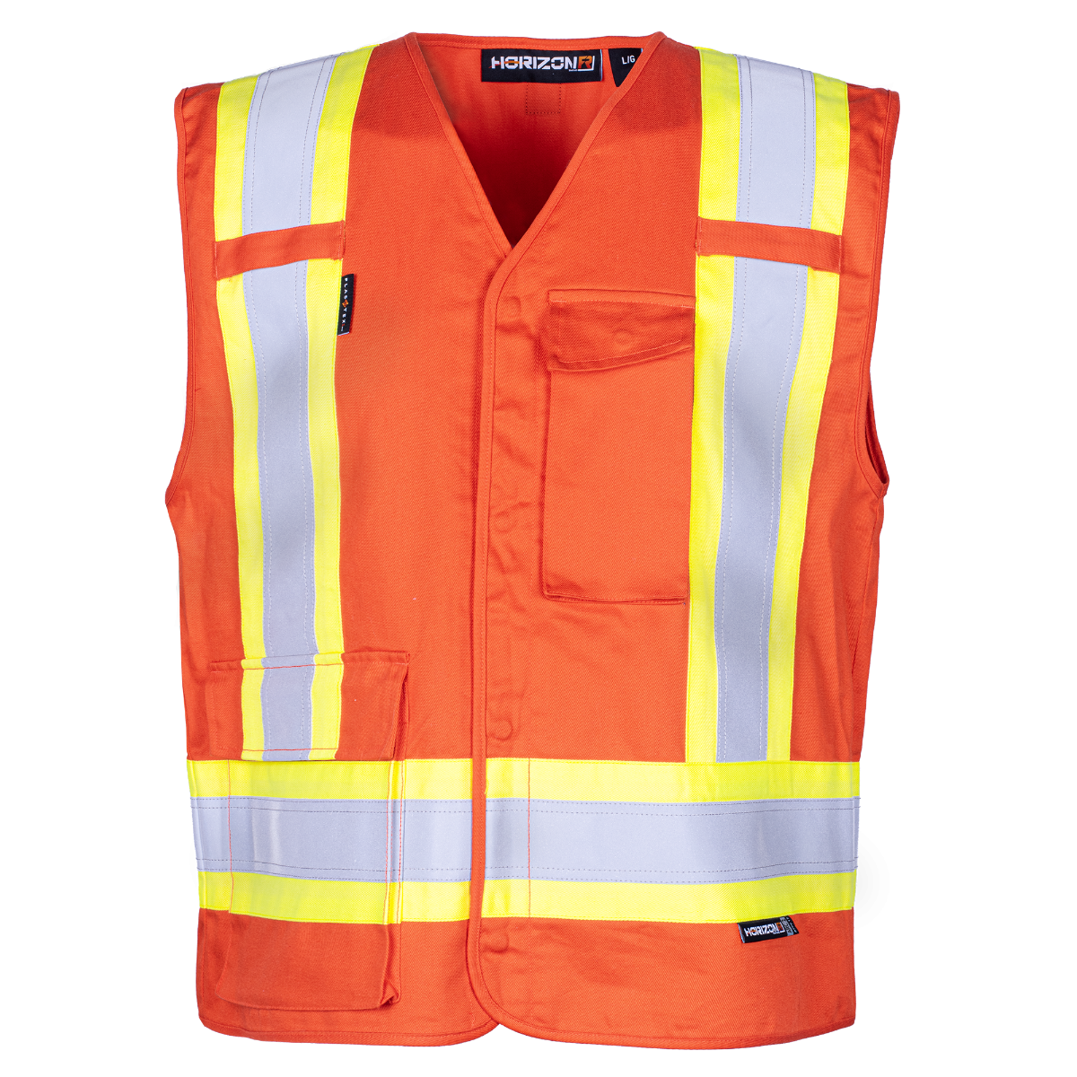 Orange Hi-Vis FR Safety Vest by Horizon FR Style 116633MH
