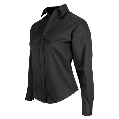 GATTS 623EX women's long sleeve work shirt — Black, front view