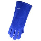Premium Blue Split Leather Welders Gloves with Kevlar Stitching
