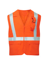Orange Avenger yard vest by IFR Workwear, style 1715, front view