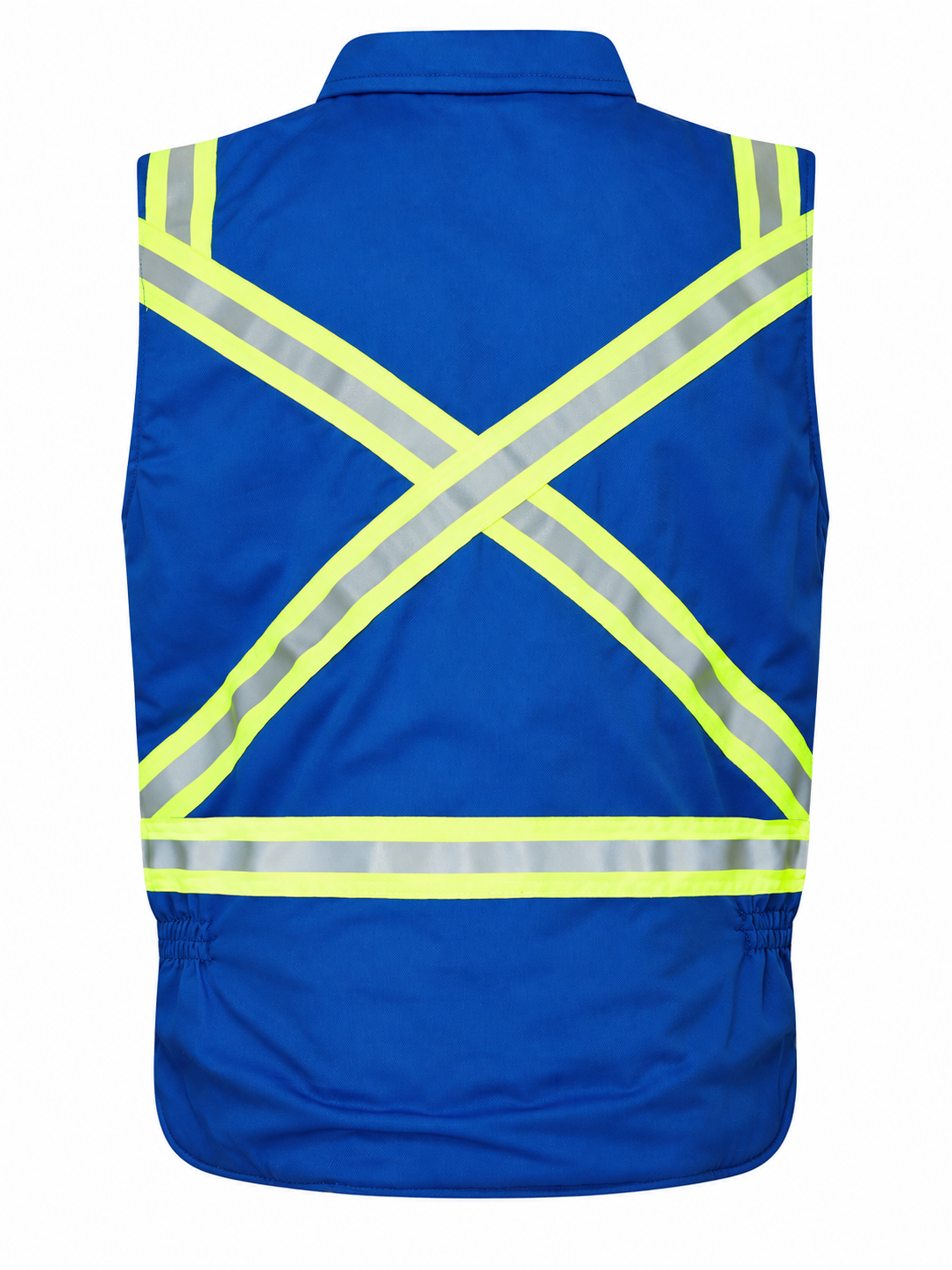 Royal Blue Avenger 9 oz Insulated Vest Style 240, back view on white background