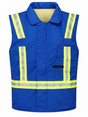 Royal Blue Avenger 9 oz Insulated Vest Style 240, front view on white background
