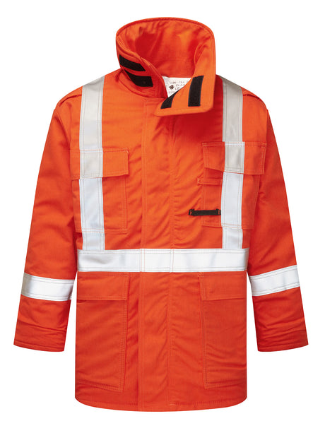 IFR Avenger 515 Hi-Vis insulated parka — Orange, front view