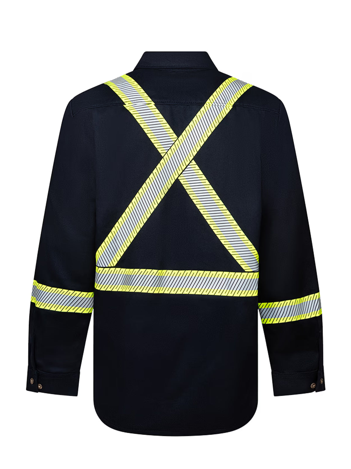 Avenger FR work shirt style 652 in navy – back