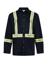 Avenger FR work shirt style 652 in navy – front