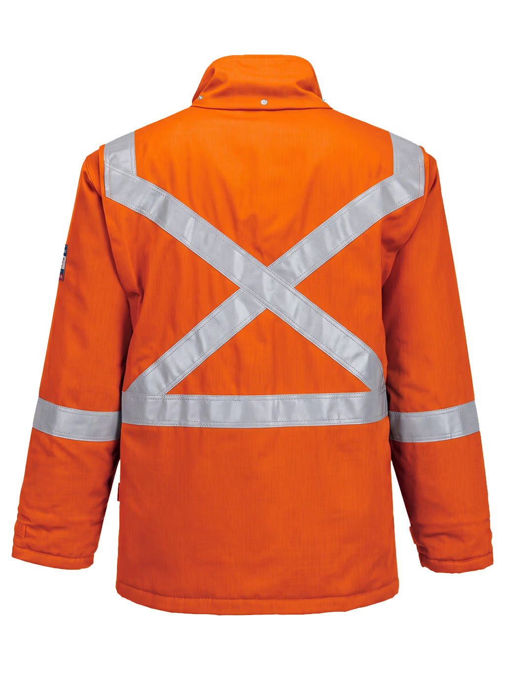 Portwest Bizflame FR621 insulated parka — Orange, back view
