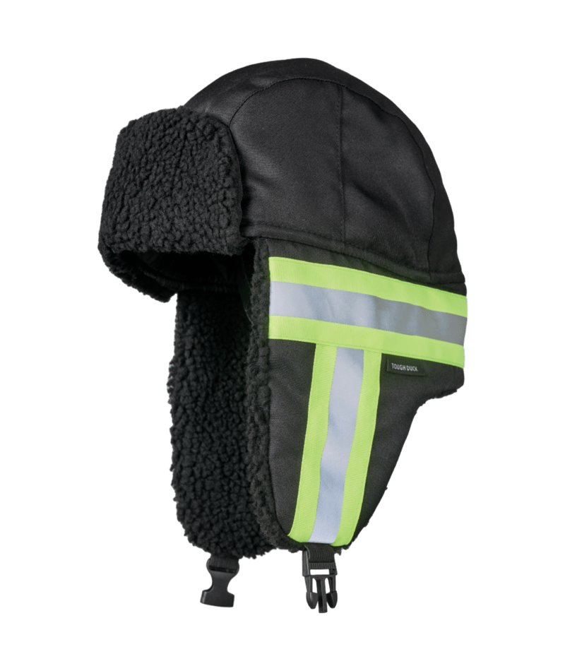 Hi-Vis Aviator Hat with Contrast Tape Backing by Tough Duck - Style SA13