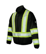 Zip Front Fleece Safety Jacket by Tough Duck - Style SJ49