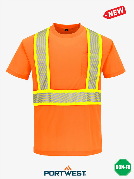 Hi-Vis Segmented Tape T-Shirt S/S by Portwest - Style CA112/CB112