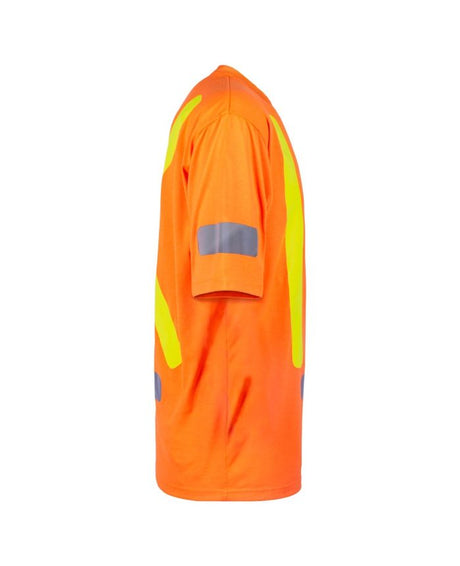 Orange 100% Cotton Hi-Vis Short Sleeve Shirt by TERRA Workwear - Style 116619