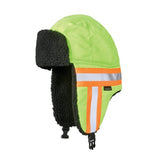 Hi-Vis Aviator Hat with Contrast Tape Backing by Tough Duck - Style SA13