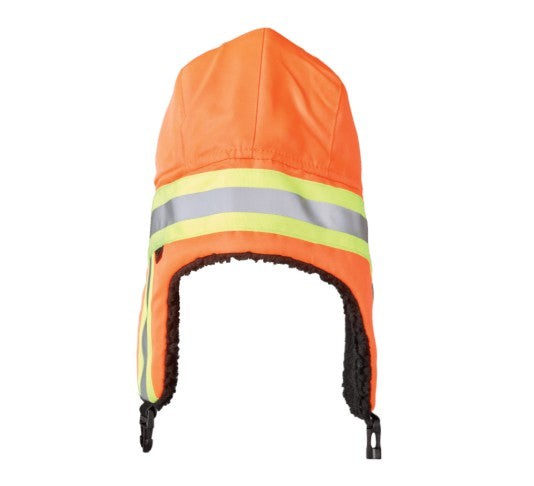 Hi-Vis Aviator Hat with Contrast Tape Backing by Tough Duck - Style SA13