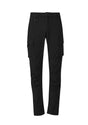 Syzmik ZP360 Streetworx curved cargo pants — Black, front view