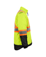 TERRA 116505 hi-vis quilted freezer jacket — Yellow — side view
