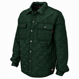 Tough Duck WS14 freezer shirt — dark Forest Green, front view