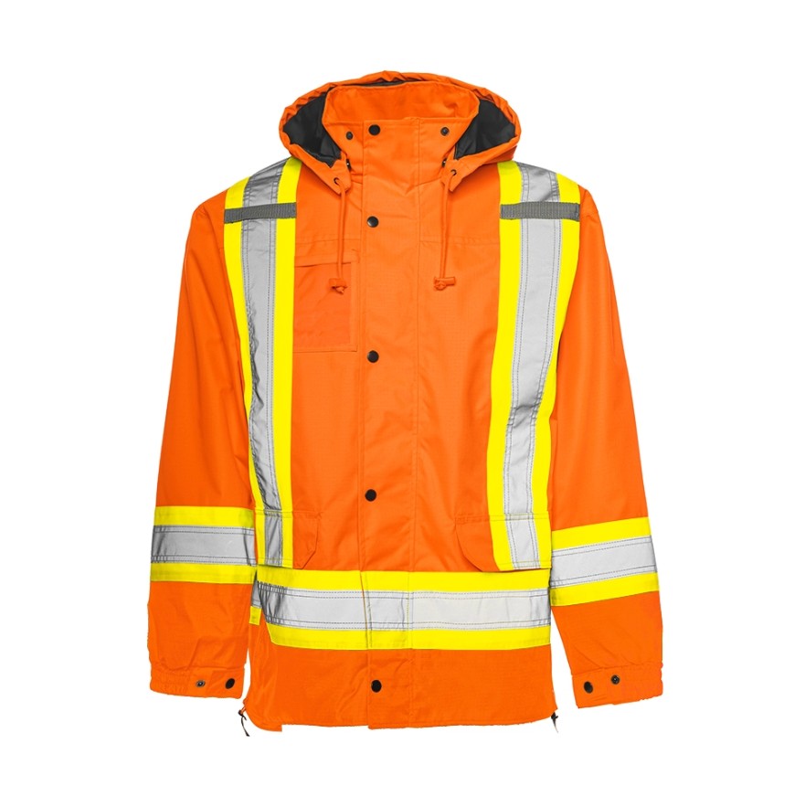 Hi-Vis 6-In-1 Winter Traffic Parka by Ground Force- Style