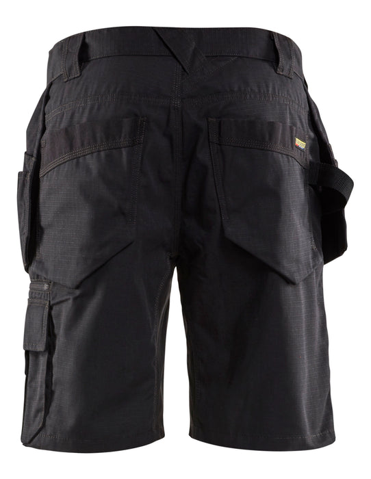 Blaklader Rip Stop Shorts With Utility Pockets, Black - Style 1637