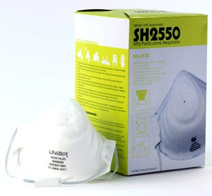 SH2550 Series N95 Particulate Respirator, NIOSH Approved, 20 Masks per Box