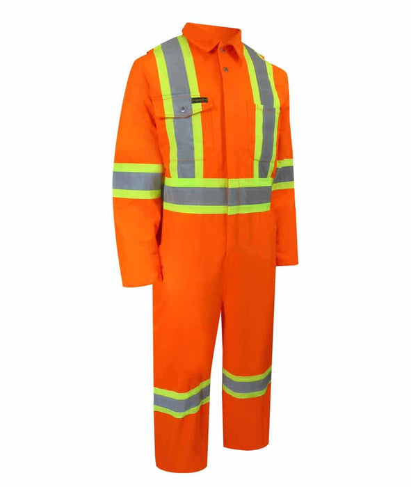 Orange Unlined Coverall with Reflective Striping by Jackfield - Style 70-301RO