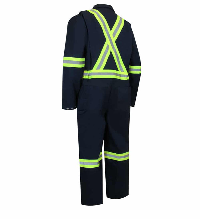 Navy Unlined Coverall with Reflective Striping by Jackfield - Style 70-301R
