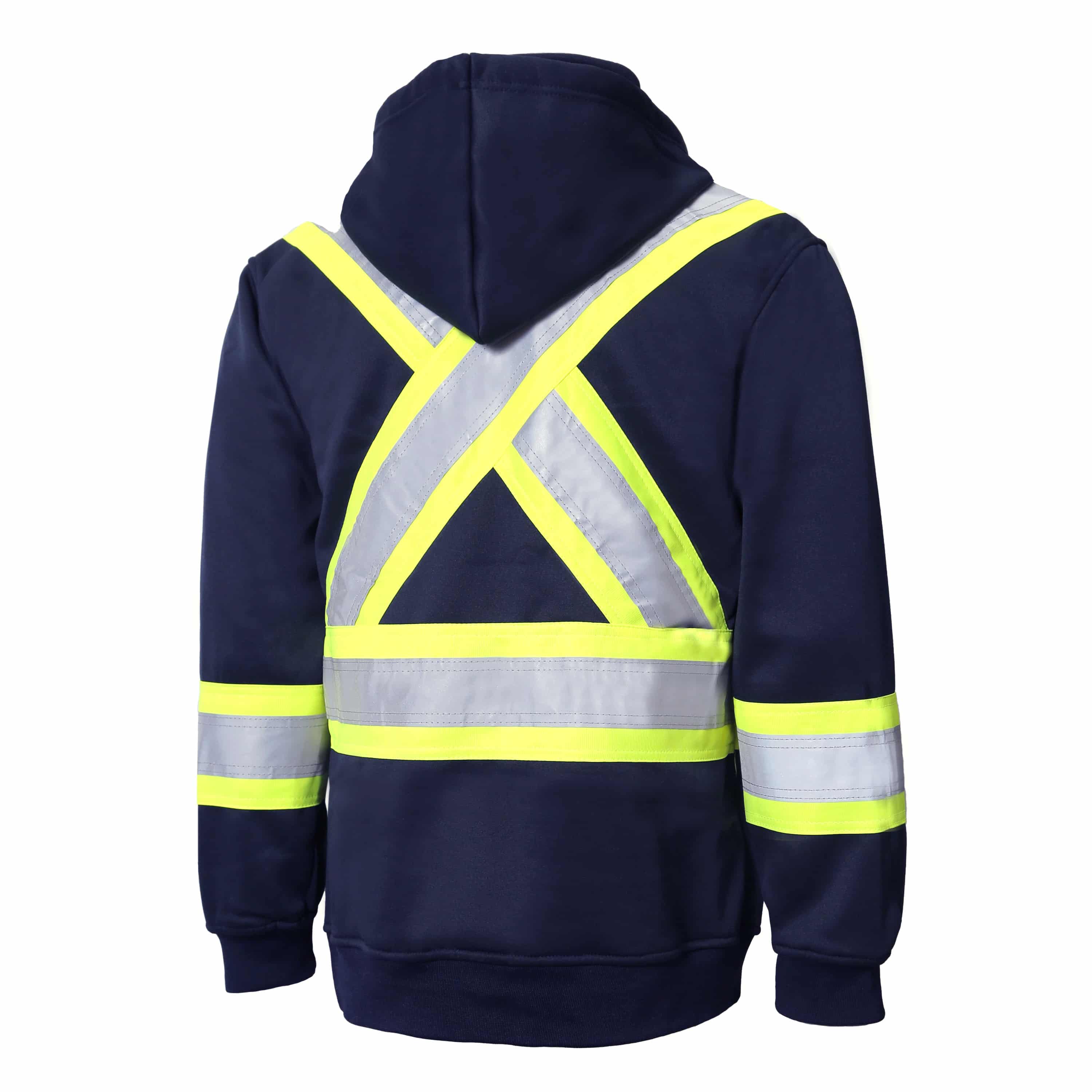 Hi-Vis Hooded Polar Fleece Jacket by Jackfield - Style 70