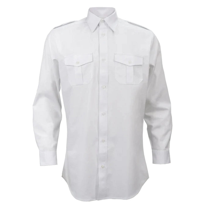 White Military Long Sleeve Shirt by GATTS Workwear - Style 627