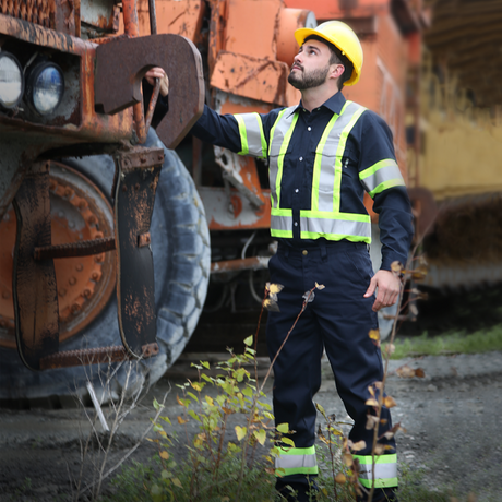 Work Pant w/Hi-Visibility Striping By GATTS Workwear - Style MRB-777X4