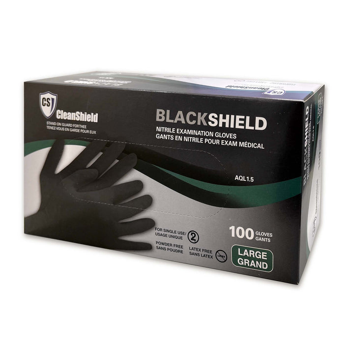 Black Shield Nitrile Examination Gloves - Style NBL50 - 5 Mil